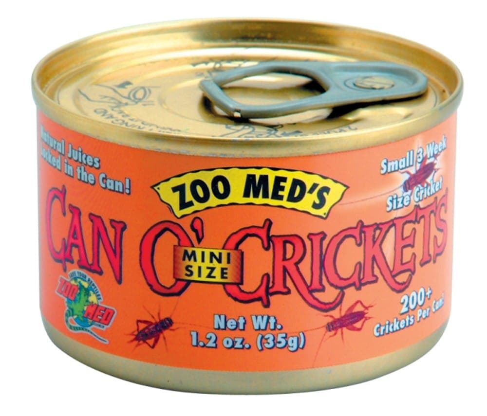 Zoo Med's Can O' Mini Size Crickets Reptile Wet Food 1.2 oz.