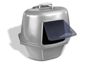 Van Ness Plastics Enclosed Corner Cat Litter Box Silver L