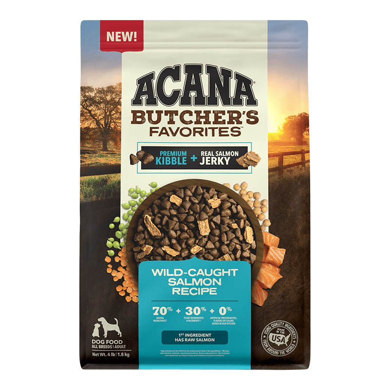 ACANA Butchers Favorites Wild Caught Salmon Recipe Dry Dog Food - 4 Lb Bag