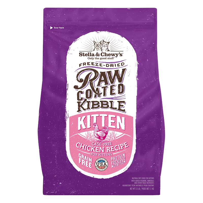 STELLA & CHEWY'S CAT RAW COATED KITTEN CAGE FREE CHICKEN 2.5LB