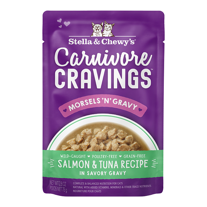 STELLA & CHEWY'S CAT CARNIVORE GRAVY SALMON TUNA 2.8OZ