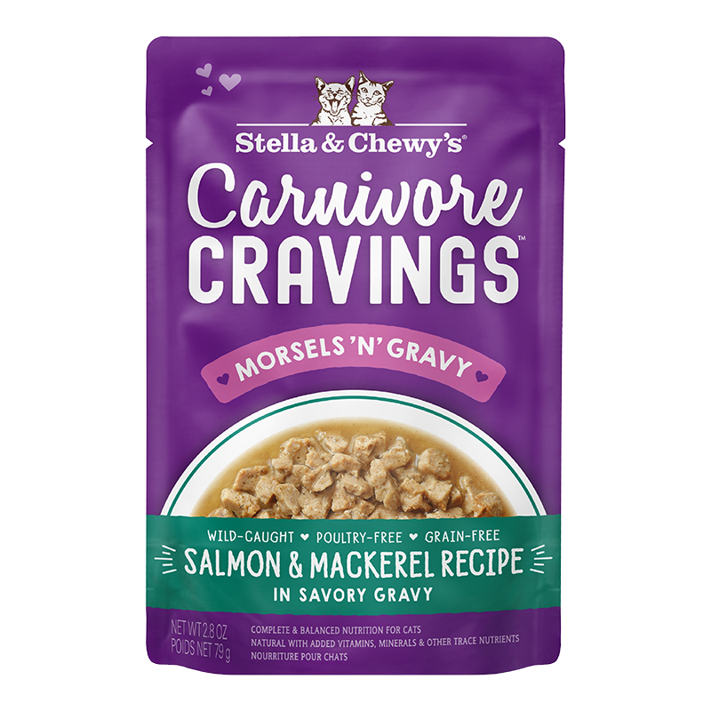 STELLA & CHEWY'S CAT CARNIVORE GRAVY SALMON MACKEREL 2.8OZ