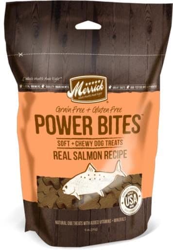 Merrick Grain Free + Gluten Free Power Bites Real Salmon Recipe Dog Treats 6 oz.