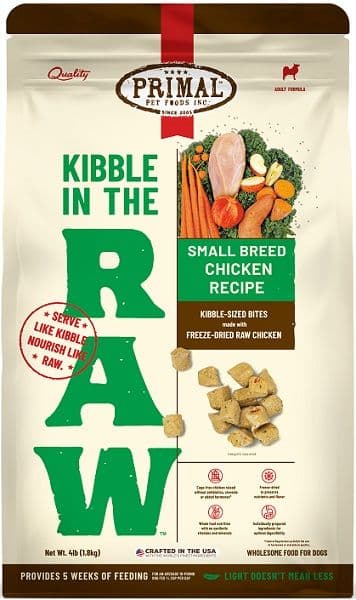 Primal Kibble in The Raw Chicken Small Bread 1.5 lb.