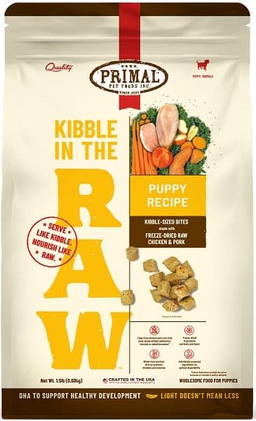 Primal Kibble in The Raw Puppy Chicken 1.5 lb