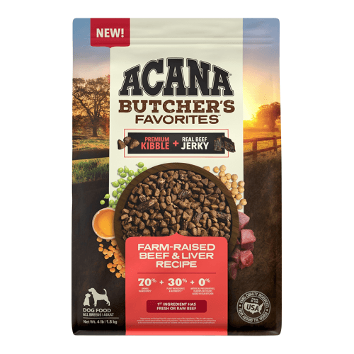 ACANA Butchers Favorites Farm-Raised Beef & Liver Recipe Dry Dog Food - 4 Lb Bag
