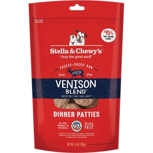 STELLA & CHEWY'S DOG FREEZE-DRIED VENISON BLEND PATTIES 14OZ