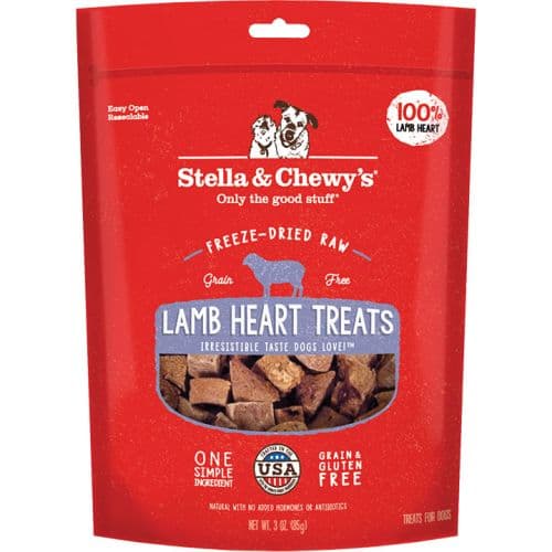STELLA & CHEWY'S DOG FREEZE-DRIED TREAT LAMB HEART 3OZ