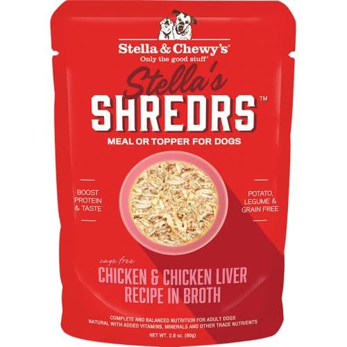 STELLA & CHEWY'S DOG SHREDRS CHICKEN & LIVER 2.8OZ