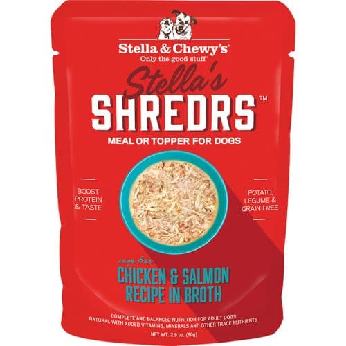 STELLA & CHEWY'S DOG SHREDRS CHICKEN & SALMON 2.8OZ