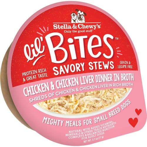 STELLA & CHEWY'S DOG LIL BITES SAVORY STEW CHICKEN & LIVER 2.7OZ