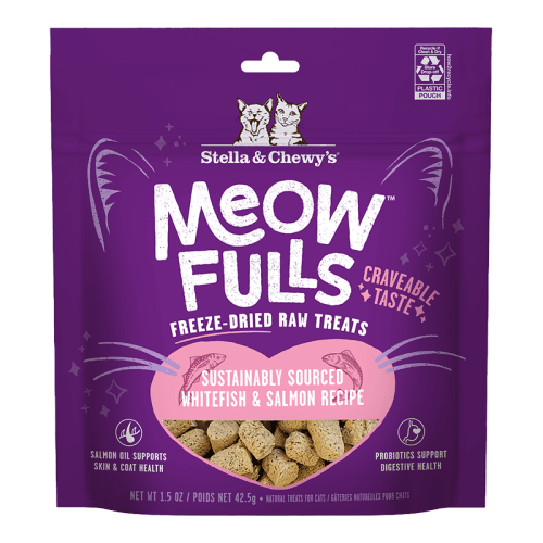 STELLA & CHEWY'S CAT MEOWFULLS FREEZE DRIED TREAT WHITEFISH & SALMON 1.5OZ