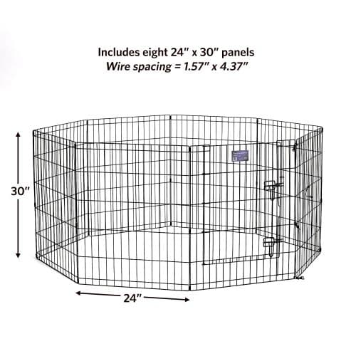 Midwest Contour Exercise Pen Black 30"