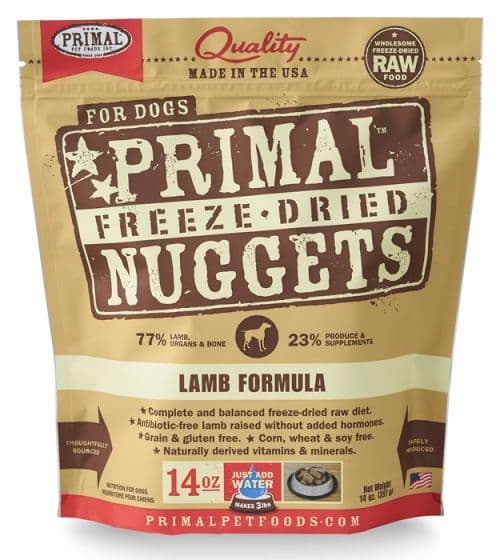 Primal Dog Freeze-Dried Nuggets Lamb Formula 14 oz