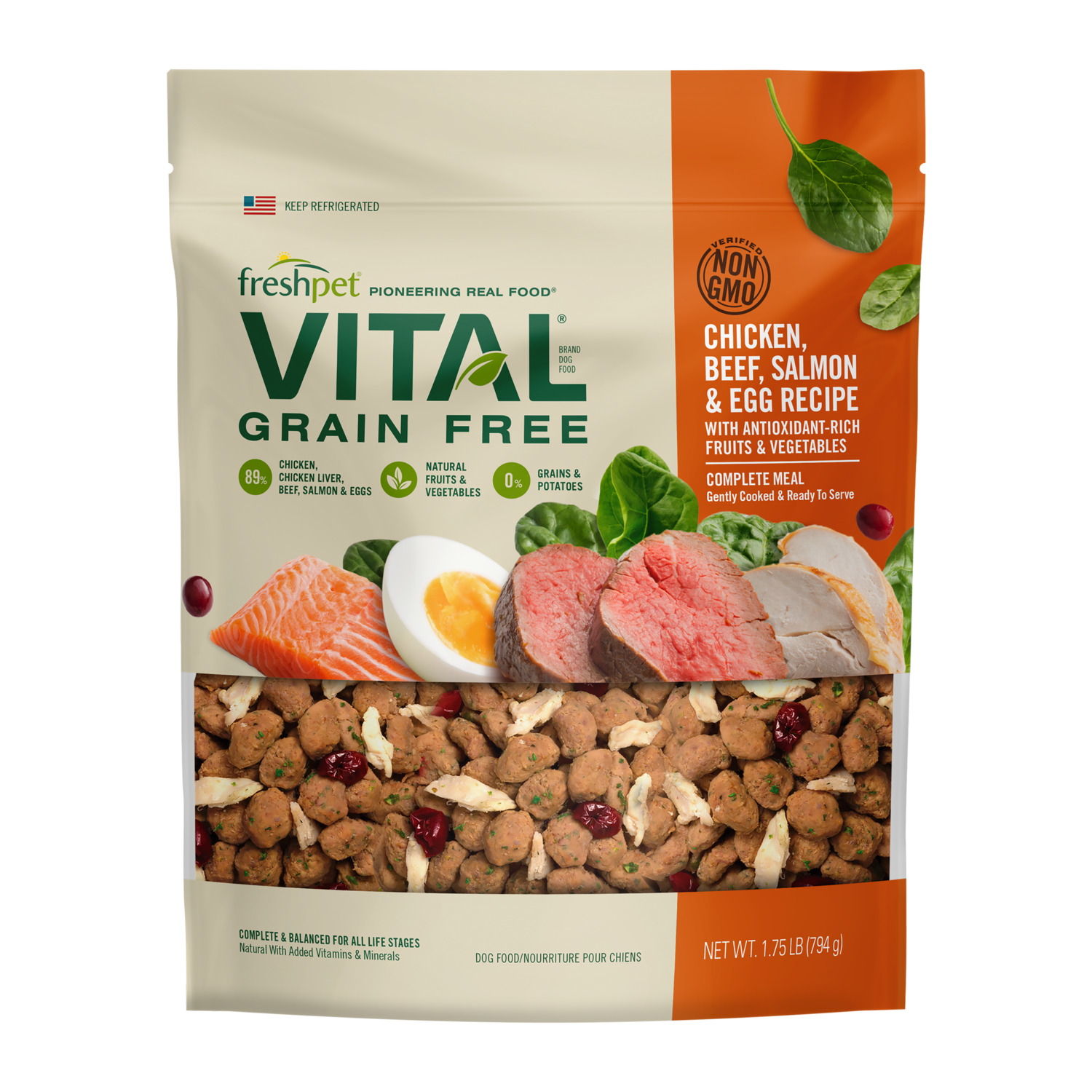 Freshpet Vital Grain-Free Complete Meal Dry Dog Food (1.75 lb)
