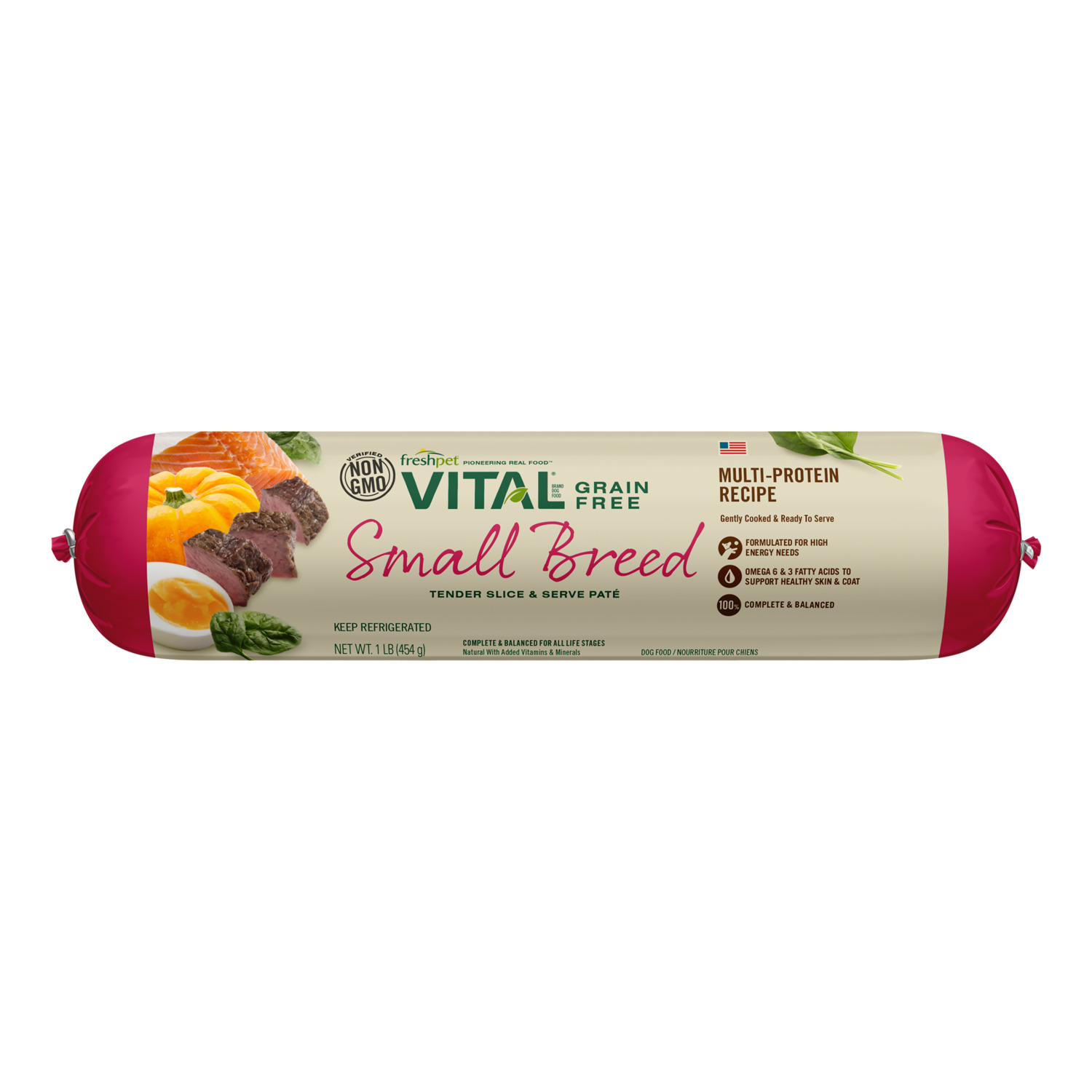 Freshpet Vital Grain-Free Multi-Protein Recipe Dog Food for Small Breed (1 lb)