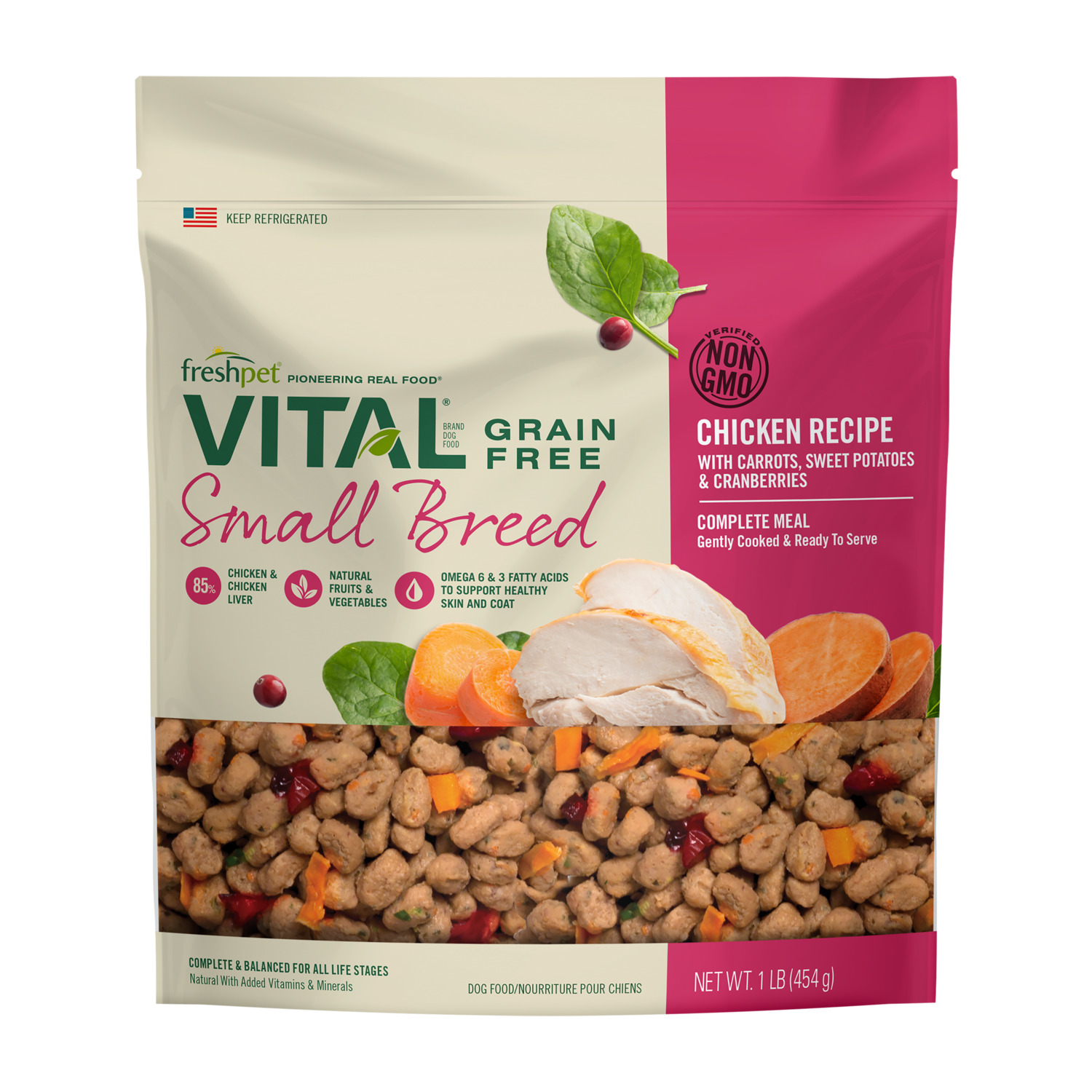 Freshpet Vital Grain Free Complete Meals for Small Breed (1 lb)