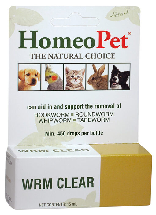 HomeoPet Worm Clear Dog Cat Bird & Small Animal Supplement (450 ct)