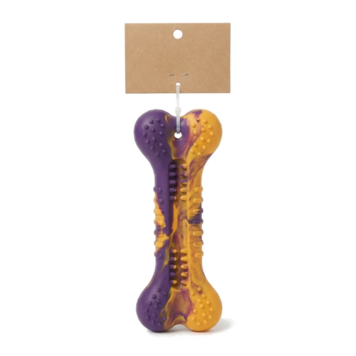 A chew toy on a hang tag